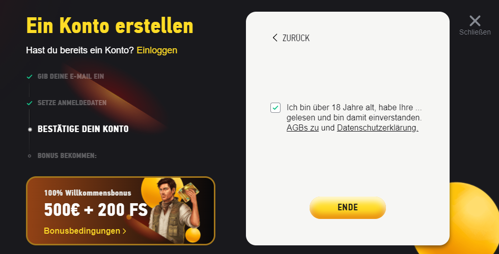 FEZbet Registrierung 6